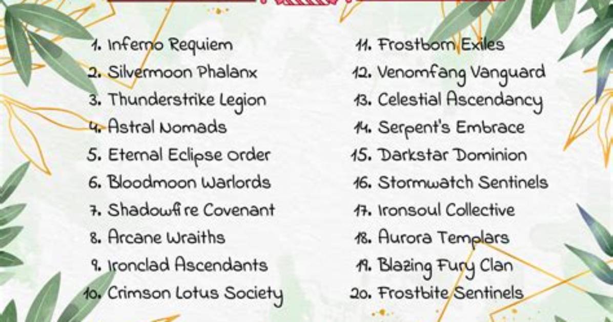 A Guide to "Beste Clan Namen"