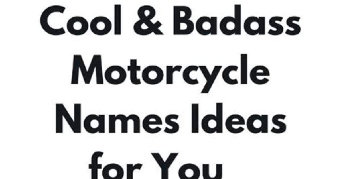 Alluring Black Motorcycle Names for the Trailblazing Males