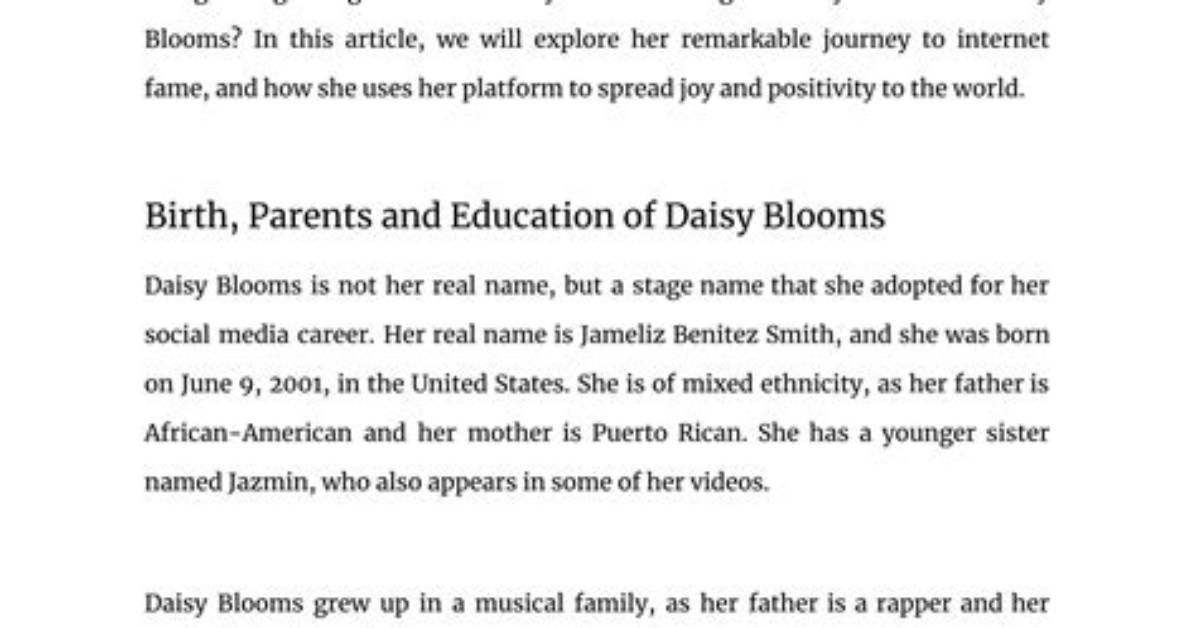 Daisy Blooms Named: a Journey into the World of Daisies
