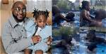 Doting Father, Davido Gives His Son Swimming Lessons