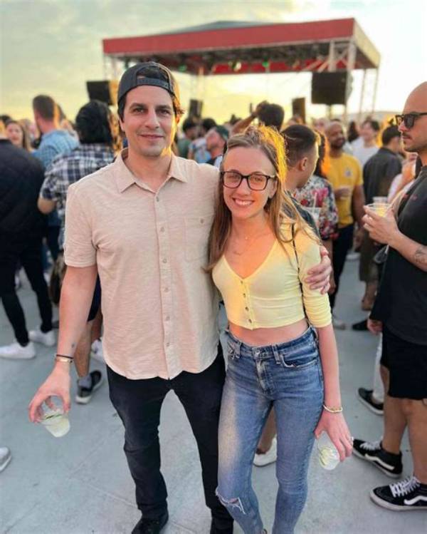 Kat Timpf and Cameron Friscia