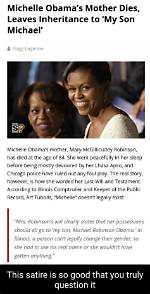 Mary Mcgillicuddy Robinson Is Not Michelle Obama’s Mother, Death Hoax on Twitter
