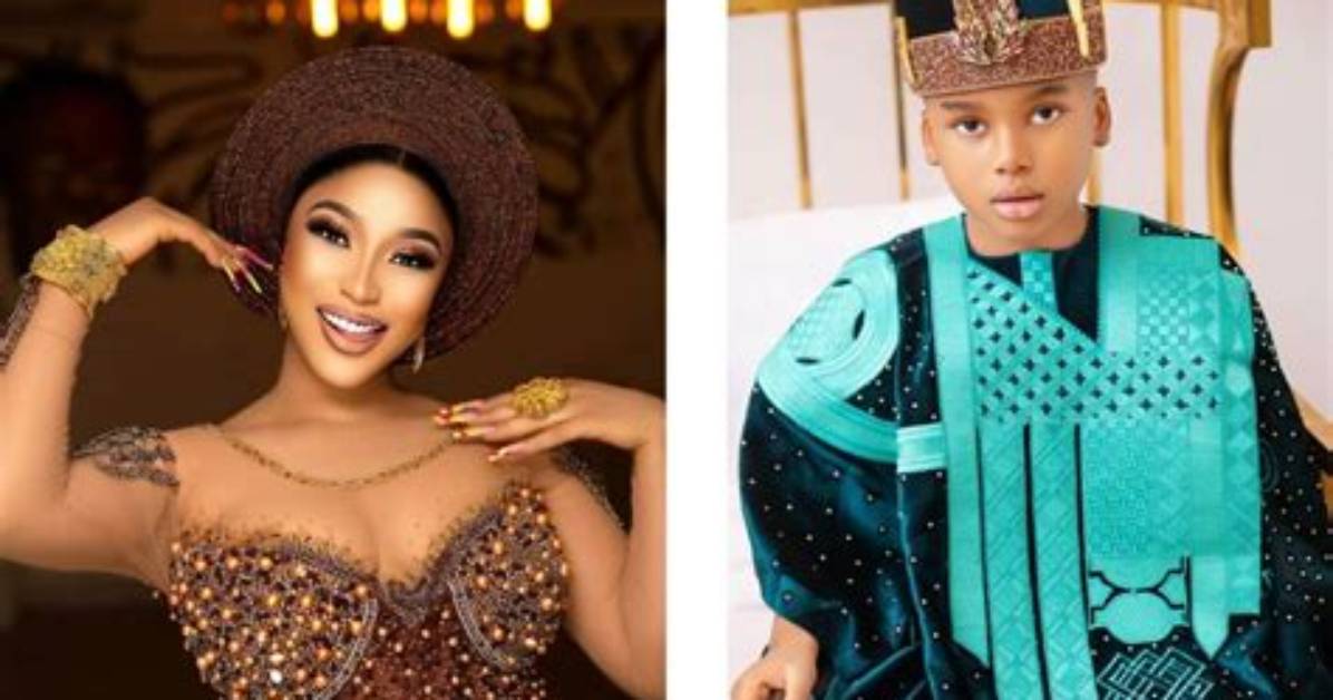 “My Womb, My World” Actress Tonto Dikeh Leaves Many Talking as She Celebrates Her Son