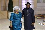Patience Jonathan and Her Husband Goodluck Ebele Jonathan Cut Her Birthday Cake Together
