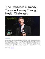 Randy Travis: a Journey Through Music and Adversity
