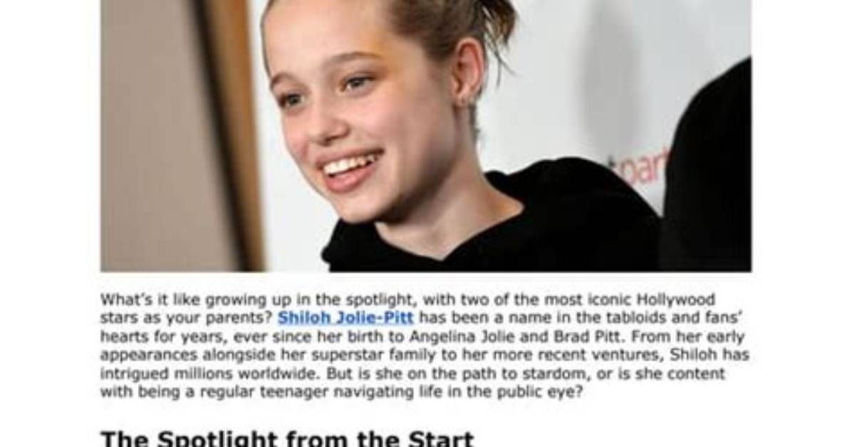 Shiloh Joli: the Star in the Making
