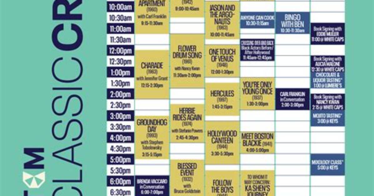 Tcm's 2024 Schedule for Us Audiences
