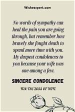 The Death of His Beloved Wife