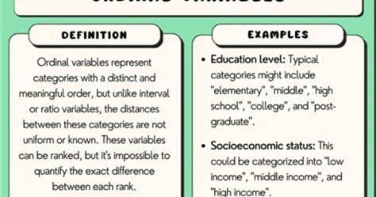Understanding Ordinal Variables: a Comprehensive Guide