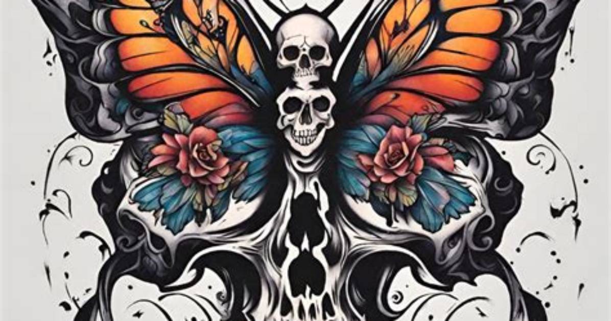 Understanding the Symbolism Behind Skull with Butterfly Tattoo Meaning