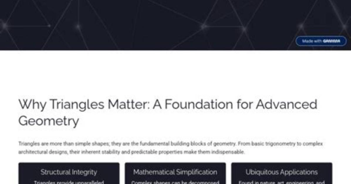 Unlocking the Secrets of Geometry: the Triangle Solver