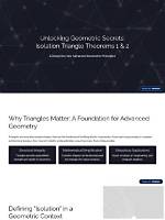 Unlocking the Secrets of Geometry: the Triangle Solver