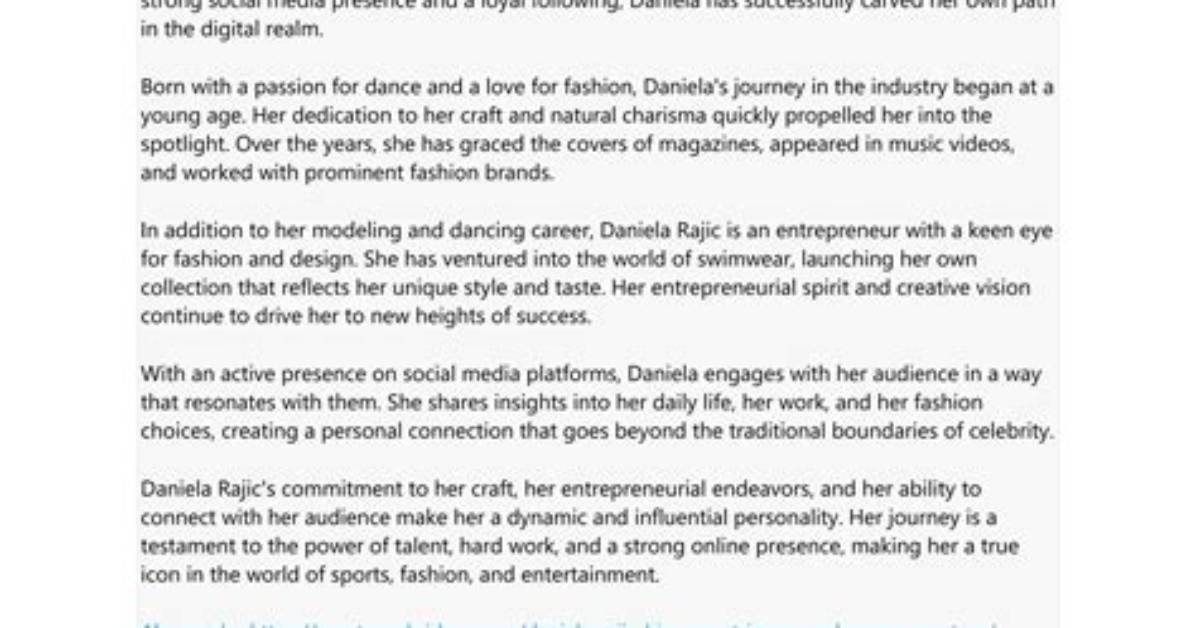 Unveiling the Life and Career of Daniela Denby-Ashe
