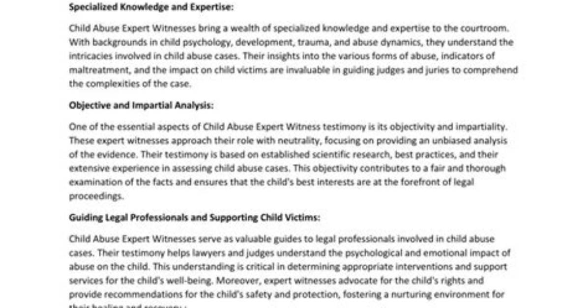 Unveiling the Truth: the Importance of Witness Reports